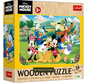 Puzzle drewniane 24 Disney Mickey Mouse Mickey z przyjaciółmi