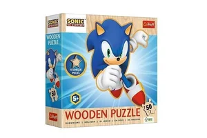 Puzzle drewniane 50 konturowe Radosny Sonic