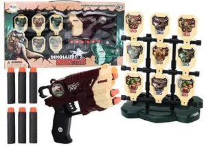 Pistolet z tarczą + strzałki brązowy Pistolet z tarczą + strzałki brązowy
