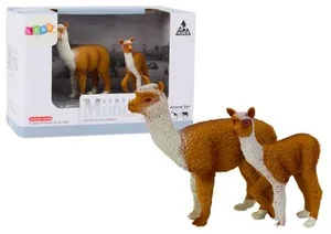 Figurka dorosła lama 8cm z młodą lamą 6cm Figurka dorosła lama 8cm z młodą lamą 6cm