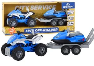 Quad z przyczepą do przewozu Quad z przyczepą do przewozu