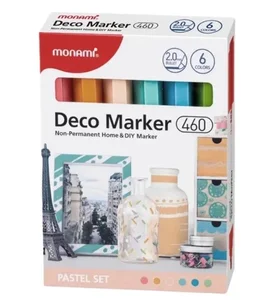 Markery akrylowe Deco Marker B 460 6 kol. Pastel MonAmi (2080001503) Markery akrylowe Deco Marker B 460 6 kol. Pastel MonAmi (2080001503)