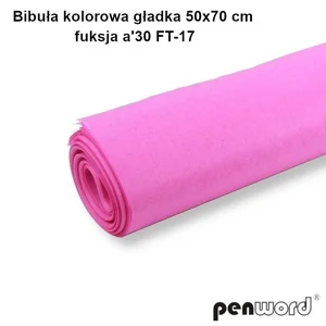 Bibuła kolorowa gładka fuksja 50x70cm 30 arkuszy Bibuła kolorowa gładka fuksja 50x70cm 30 arkuszy