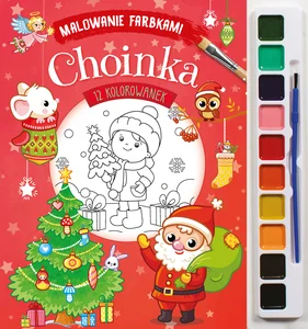 Malowanie farbkami. Choinka Malowanie farbkami. Choinka