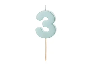 Świeczka 3 jasno niebieska 5,5cm Świeczka 3 jasno niebieska 5,5cm