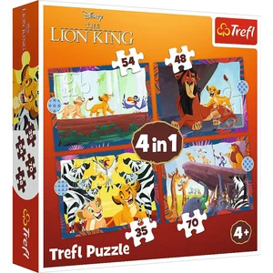 Puzzle 4w1 Odważny Król Lew Puzzle 4w1 Odważny Król Lew