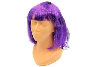 Peruka fioletowa z grzywką 25cm Peruka fioletowa z grzywką 25cm