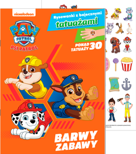 Psi Patrol. Rysowanki z bajecznymi tatuażami cz. 2 Barwy zabawy