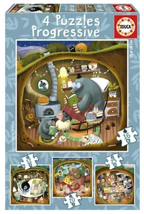 Puzzle 4w1 Leśne opowieści Puzzle 4w1 Leśne opowieści