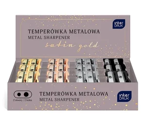 Temperówka podwójna metal Satin Gold (24szt) Temperówka podwójna metal Satin Gold (24szt)