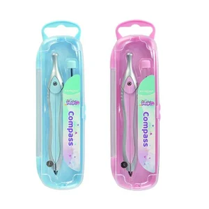 Cyrkiel plastikowy pastel z grafitami w etui MIX Cyrkiel plastikowy pastel z grafitami w etui MIX