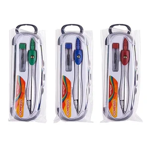Cyrkiel metalowy z grafitami w etui MIX Cyrkiel metalowy z grafitami w etui MIX