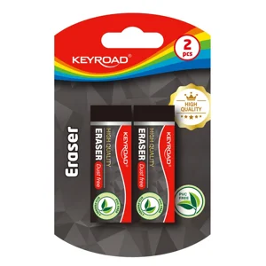 Gumka do ścierania KEYROAD techniczna czarna 2 szt. blister Gumka do ścierania KEYROAD techniczna czarna 2 szt. blister
