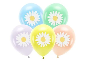 Balony Eco Stokrotki 30cm 5szt MIX