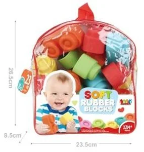 Klocki miękkie w plecaku 23szt Klocki miękkie w plecaku 23szt