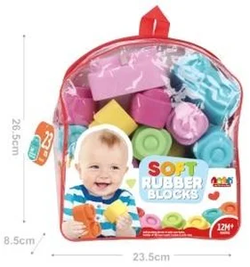 Klocki miękkie w plecaku 23szt Klocki miękkie w plecaku 23szt