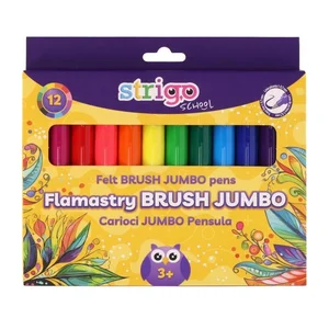 Strigo, Flamastry z końcówką brush 12 kolorów