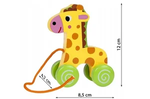 Drewniana Żyrafa do ciągnięcia SPW84983 AN01