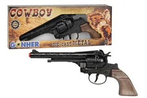 Rewolwer kowbojski metalowy 12 naboi