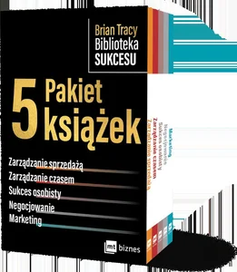 Brian Tracy Biblioteka Sukcesu - Pakiet B PAKIET 5 książek: Zarządzanie sprzedażą, Zarządzanie czasem, Sukces osobisty, Negocjowanie, Marketin Brian Tracy Biblioteka Sukcesu - Pakiet B PAKIET 5 książek: Zarządzanie sprzedażą, Zarządzanie czasem, Sukces osobisty, Negocjowanie, Marketin