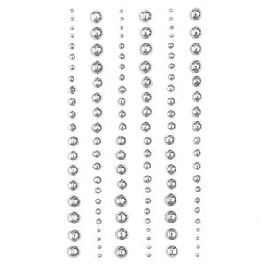 Perełki samoprzylepne Silver mix 120szt