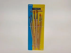 Zestaw 6 pędzelków do malowania farbami