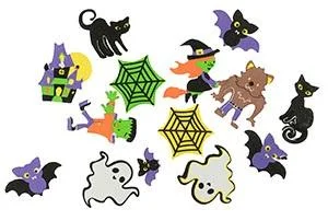 Naklejki piankowe z halloweenowym nadrukiem 45szt Naklejki piankowe z halloweenowym nadrukiem 45szt