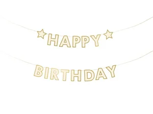 Baner papierowy Happy Birthday mix 220x14.5cm