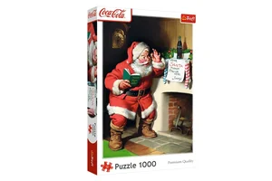 Puzzle Coca-Cola  XMAS Mikołaj przy kominku 1000