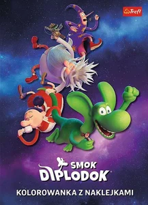 Smok Diplodok Kolorowanka z naklejkami Smok Diplodok Kolorowanka z naklejkami