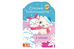 Zimowe kolorowanie z kotkiem