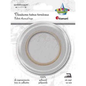 Taśma termiczna tkaninowa 12mm 25m biała Taśma termiczna tkaninowa 12mm 25m biała