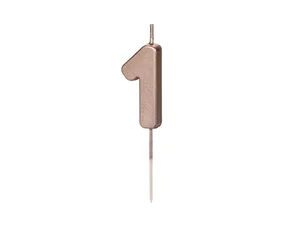 Świeczka urodzinowa 1 różowe złoto 4.5cm Świeczka urodzinowa 1 różowe złoto 4.5cm