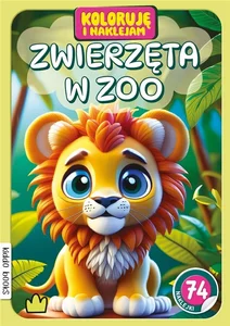 Zwierzęta w zoo. Koloruję i naklejam