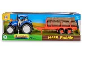 Traktor New Holland T5 z przyczepą do przewozu