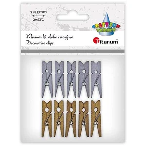 Klamerki drewniane 2 kolory 7x35mm 10szt mix Klamerki drewniane 2 kolory 7x35mm 10szt mix