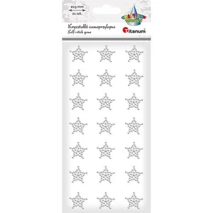 Kryształki samoprzylepne gwiazdki 19x19mm 21szt