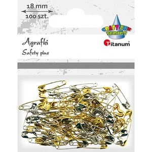 Agrafki metalowe 5x18mm 100szt złote srebrne Agrafki metalowe 5x18mm 100szt złote srebrne
