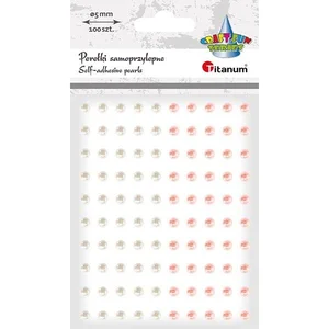 Perełki samoprzylepne 5mm 100szt białe bladoróżowe Perełki samoprzylepne 5mm 100szt białe bladoróżowe