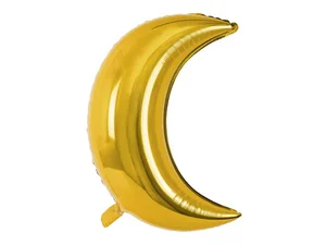 Balon foliowy księżyc złoty 60cm Balon foliowy księżyc złoty 60cm