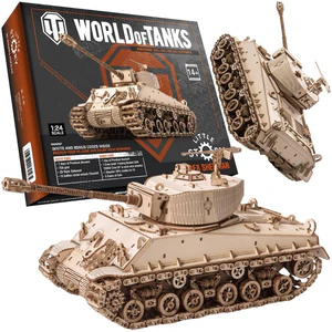 Little Story WOT Drewniane Puzzle Model 3D - Czołg M4A3E8 Sherman