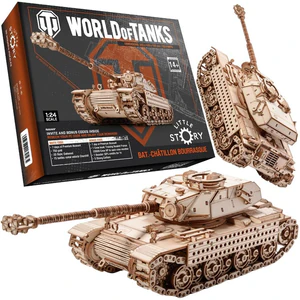 Little Story WOT Drewniane Puzzle Model 3D - Czołg Bat.-Chatillon Bourrasque