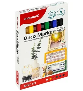 Marker akrylowy Deco 463 XF 6kol MONAMI Marker akrylowy Deco 463 XF 6kol MONAMI