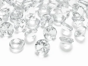 Diamentowe konfetti bezbarwny 20mm 10szt
