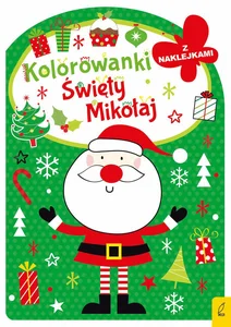 Święty Mikołaj Kolorowanki z naklejkami