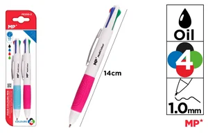 Długopis olejowy 1.0mm 4 kolory 2szt