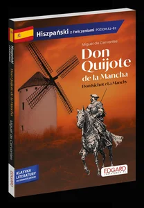 Hiszpański Don Quijote de la Mancha Don Kichot z La Manchy Adaptacja z ćwiczeniami