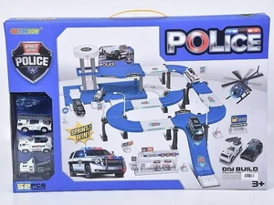 Parking policyjny z pojazdami Parking policyjny z pojazdami