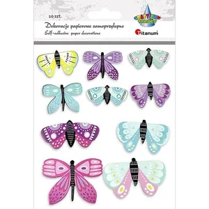 Motyle papierowe samoprzylepne mix 10szt Motyle papierowe samoprzylepne mix 10szt