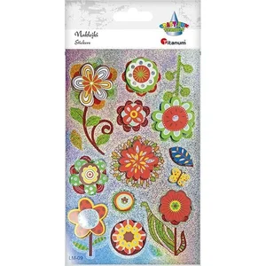 Naklejki foliowo-papierowe 3D kwiaty 14szt. Naklejki foliowo-papierowe 3D kwiaty 14szt.